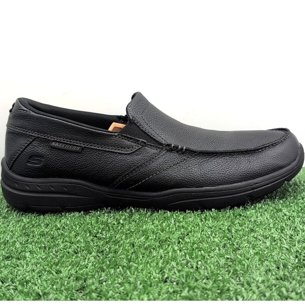 Skechers Harper-Forde Shoes Men's Size 10 Black Slip On Loafers Daily‎ Dress